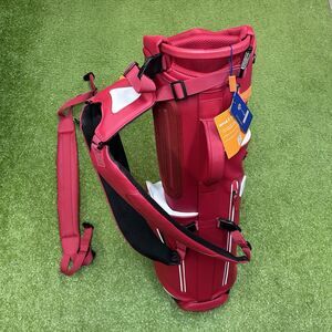STITCH GOLF BAG SL2 FADAWAY STAND Red 4 Way Divider Two Shoulder Harness NWT